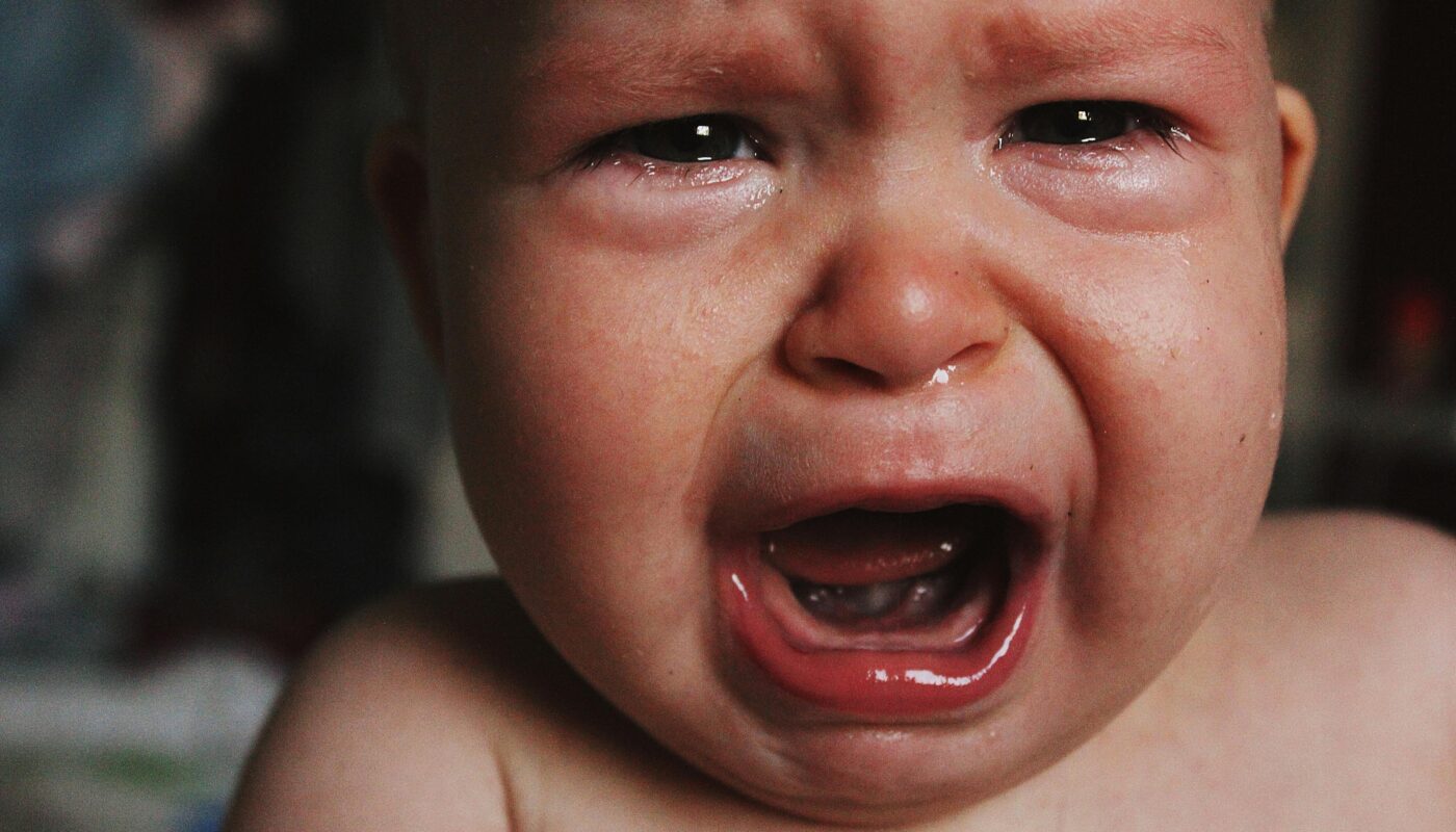 Photo by Polina Smelova: https://www.pexels.com/photo/photo-of-a-baby-crying-9964634/