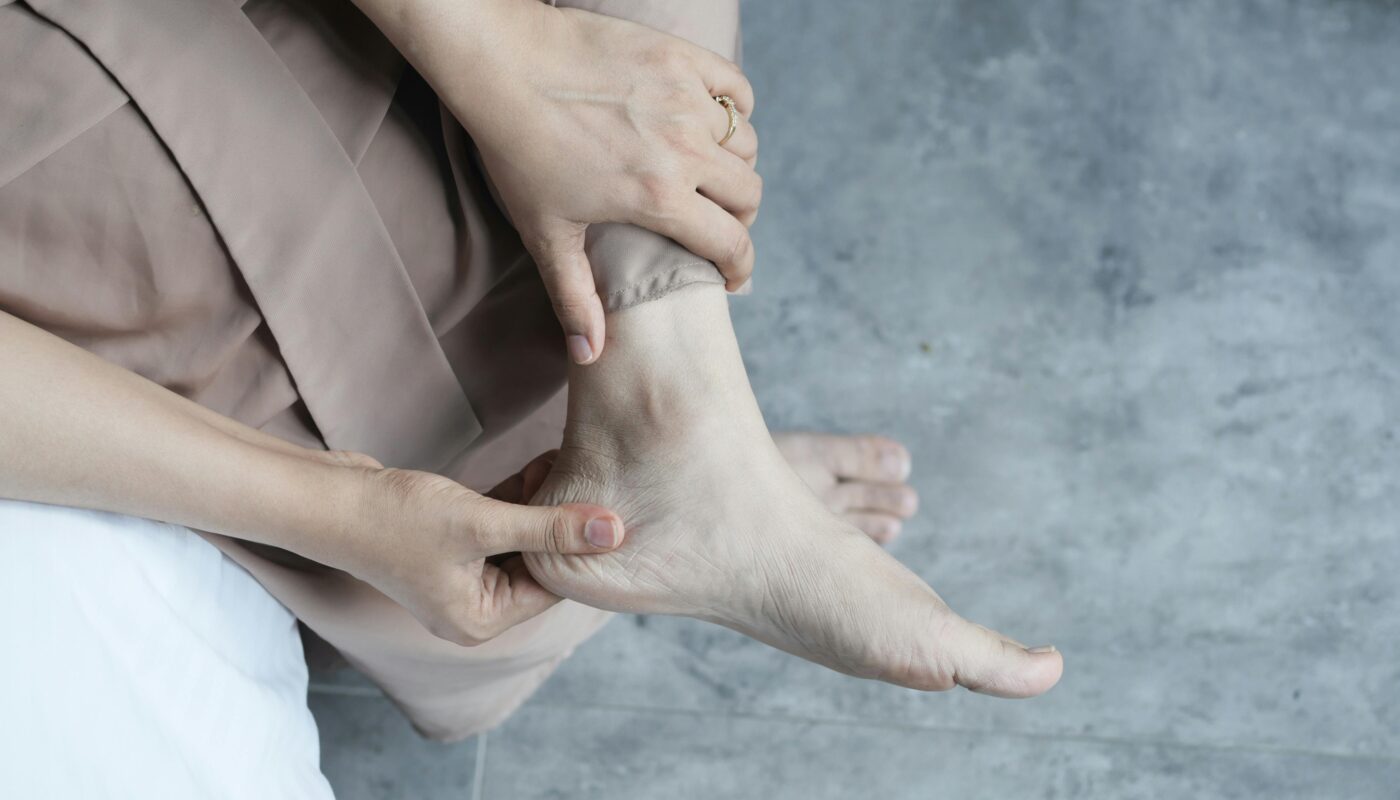 Photo by Towfiqu barbhuiya: https://www.pexels.com/photo/person-holding-her-foot-13095227/