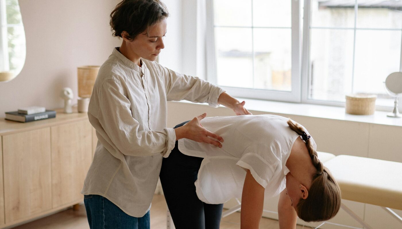 Photo by Yan Krukau: https://www.pexels.com/photo/a-woman-bending-over-5793679/