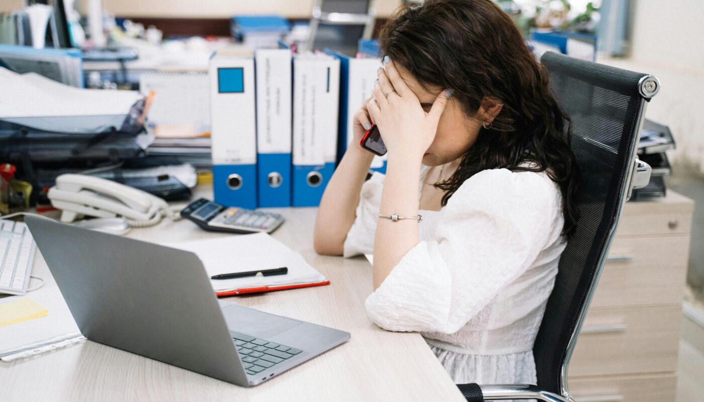 Photo by Anna Tarazevich: https://www.pexels.com/photo/woman-sitting-behind-her-desk-having-a-telephone-call-5196818/