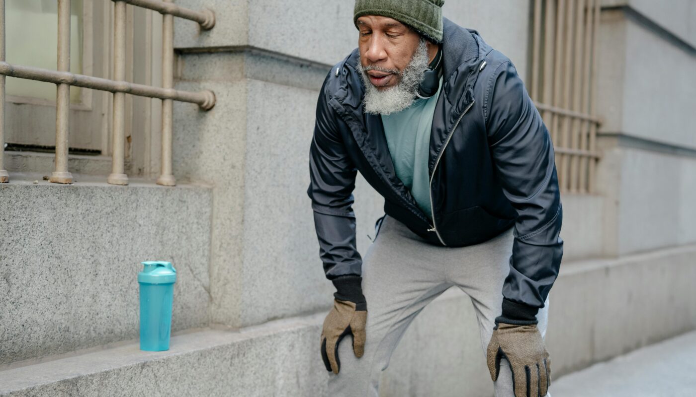Photo by Barbara Olsen : https://www.pexels.com/photo/african-american-man-standing-on-street-while-break-in-training-7869680/