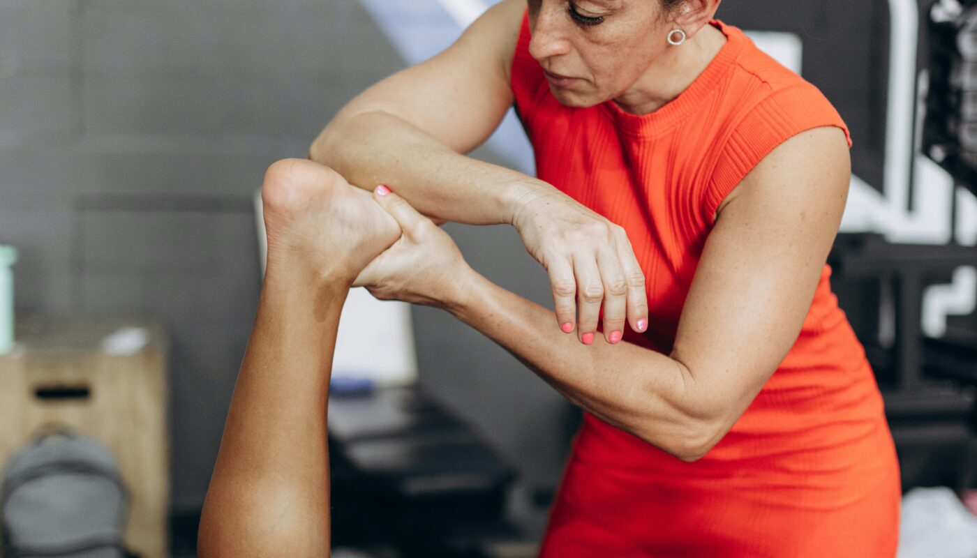 Photo by Jonathan Borba: https://www.pexels.com/photo/a-woman-getting-a-massage-on-her-leg-27730554/