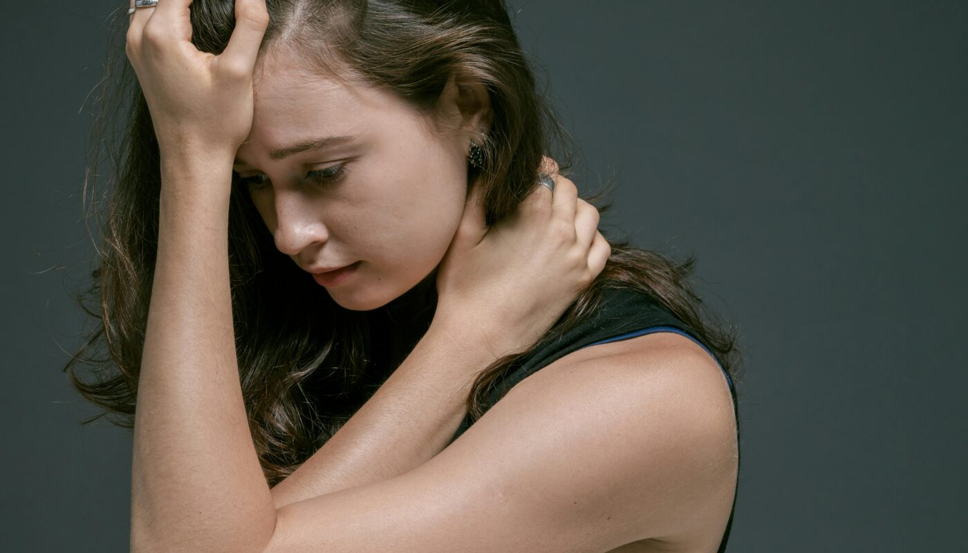Photo by Ketut Subiyanto: https://www.pexels.com/photo/woman-holding-hair-with-hand-on-forehead-4584402/