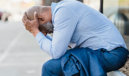 Photo by Nicola Barts : https://www.pexels.com/photo/man-touching-his-head-7927340/