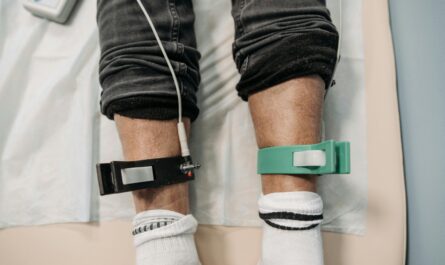 Photo by Pavel Danilyuk: https://www.pexels.com/photo/a-person-wearing-white-socks-7108356/