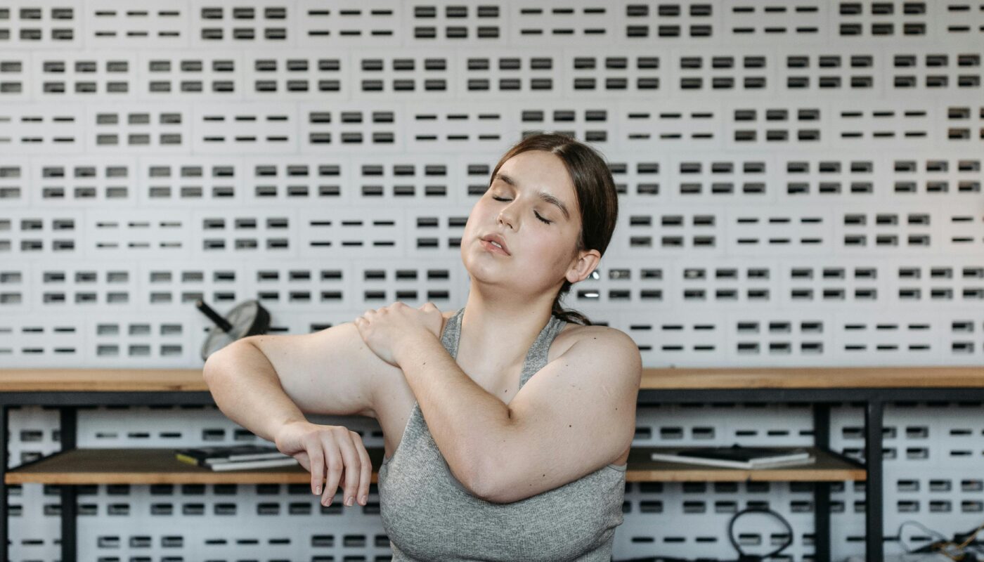 Photo by Pavel Danilyuk: https://www.pexels.com/photo/woman-sitting-on-yoga-mat-7801520/