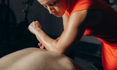 Photo by Jonathan Borba: https://www.pexels.com/photo/a-woman-getting-a-massage-in-a-gym-27730475/