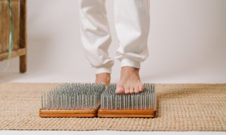 Photo by Mikhail Nilov: https://www.pexels.com/photo/person-standing-barefoot-on-sadhu-board-6943895/
