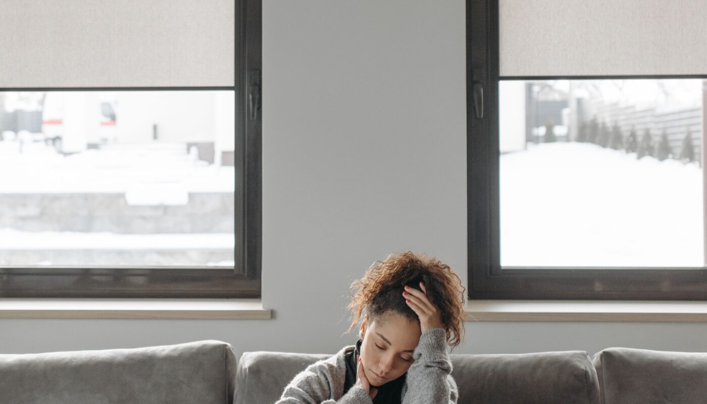 Photo by Pavel Danilyuk: https://www.pexels.com/photo/woman-sitting-on-a-sofa-6753164/
