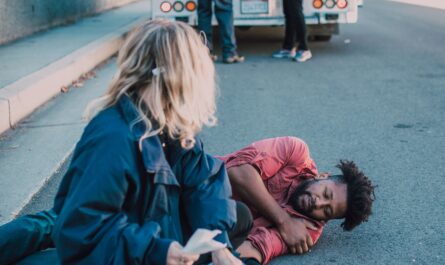 Photo by RDNE Stock project: https://www.pexels.com/photo/woman-helping-man-lying-on-the-ground-6520054/