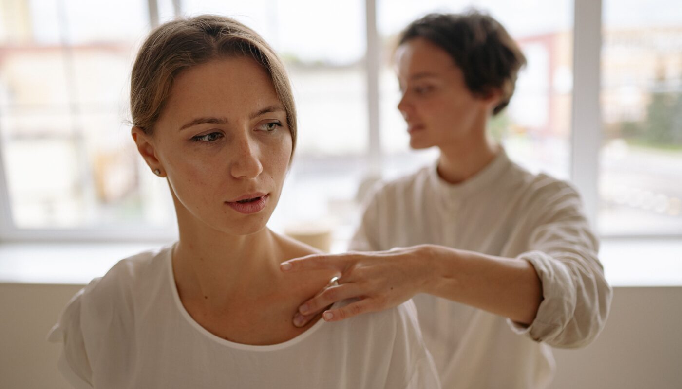 Photo by Yan Krukau: https://www.pexels.com/photo/a-therapist-massaging-a-client-s-shoulder-5793795/