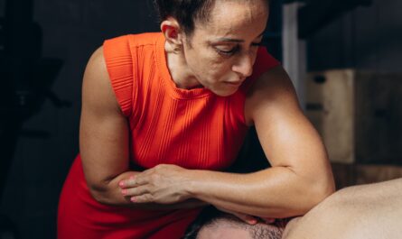 Photo by Jonathan Borba: https://www.pexels.com/photo/a-woman-is-giving-a-massage-to-a-man-27730455/