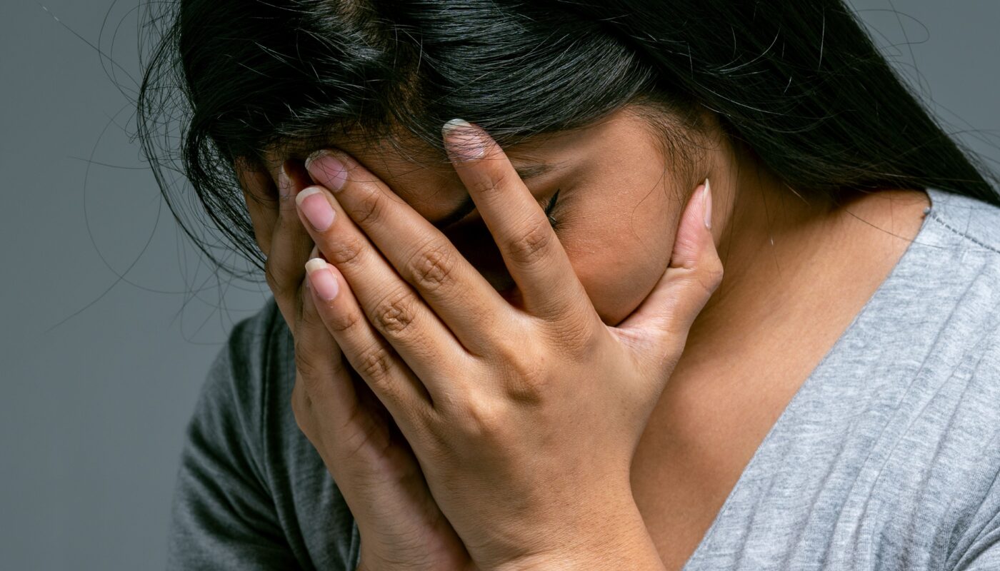 Photo by Ketut Subiyanto: https://www.pexels.com/photo/woman-hiding-her-face-in-hands-4584061/