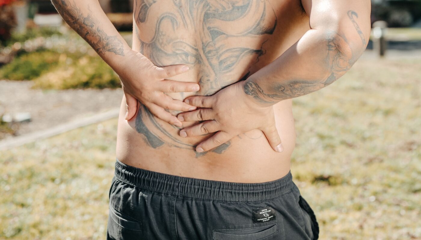 Photo by Kindel Media: https://www.pexels.com/photo/a-man-with-tattoos-on-his-back-7298610/