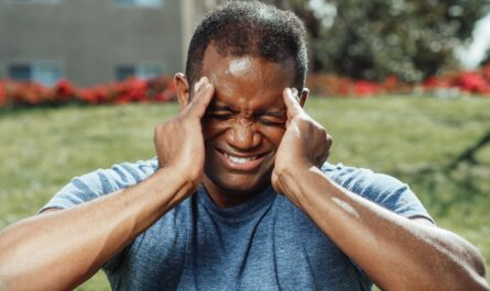 Photo by Kindel Media: https://www.pexels.com/photo/a-stressed-man-massaging-his-temple-7298615/