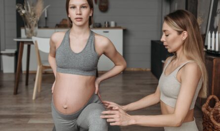 Photo by Pavel Danilyuk: https://www.pexels.com/photo/pregnant-woman-in-gray-leggings-doing-yoga-7055681/